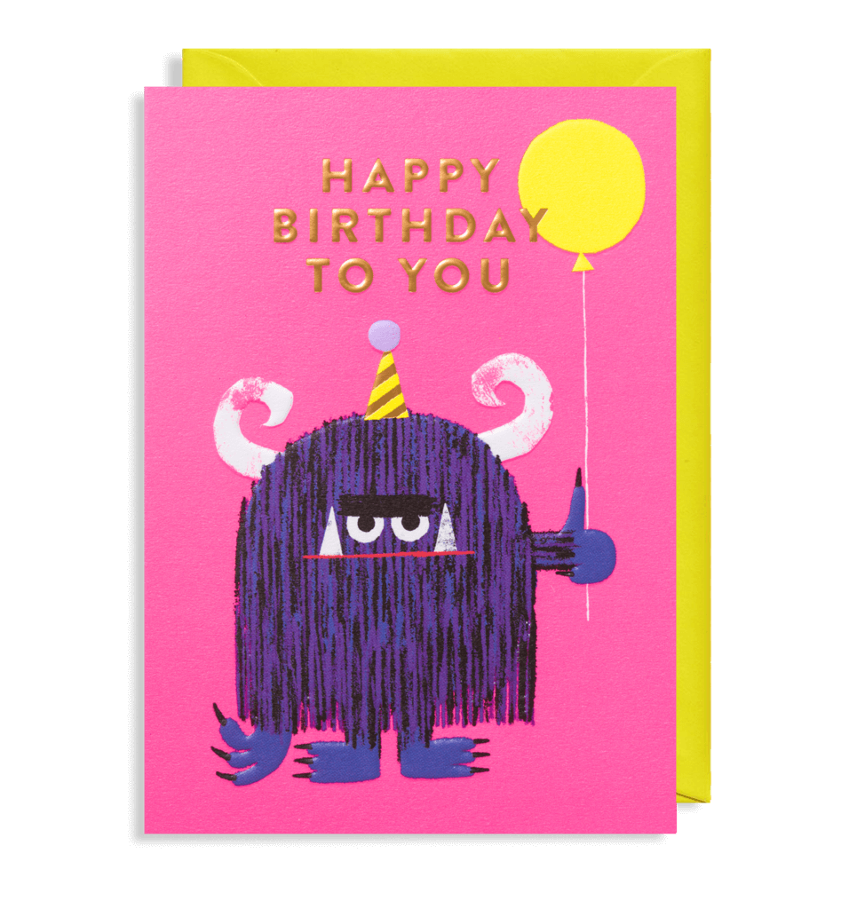 Monster Birthday Greetings Card