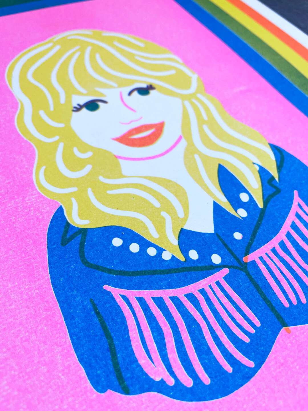 Dolly Parton Riso Print