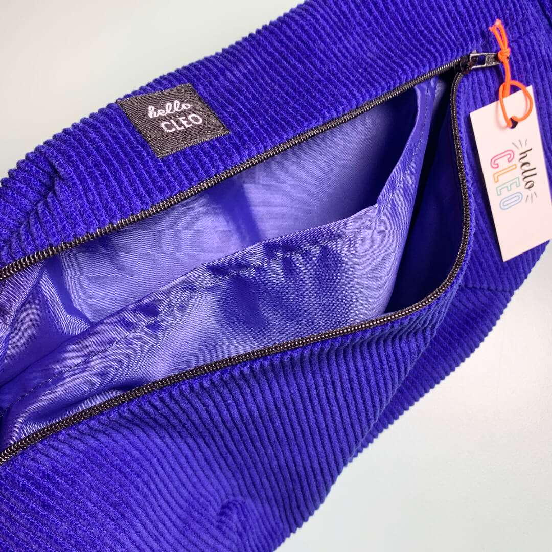 Blue Corduroy Bum Bag