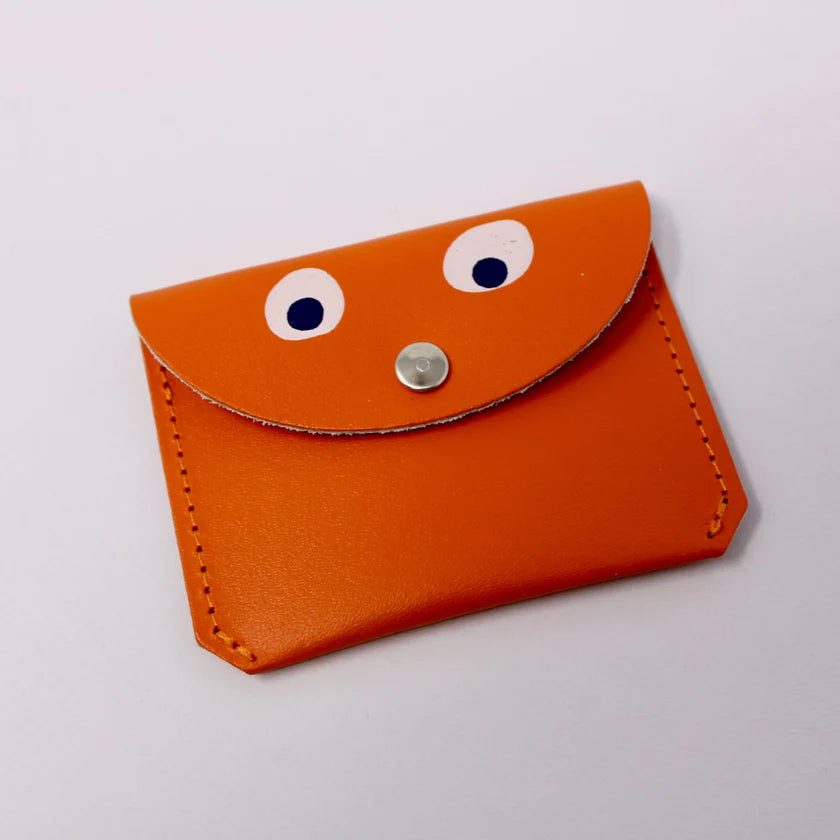 Orange Mini Googly Eye Money Purse