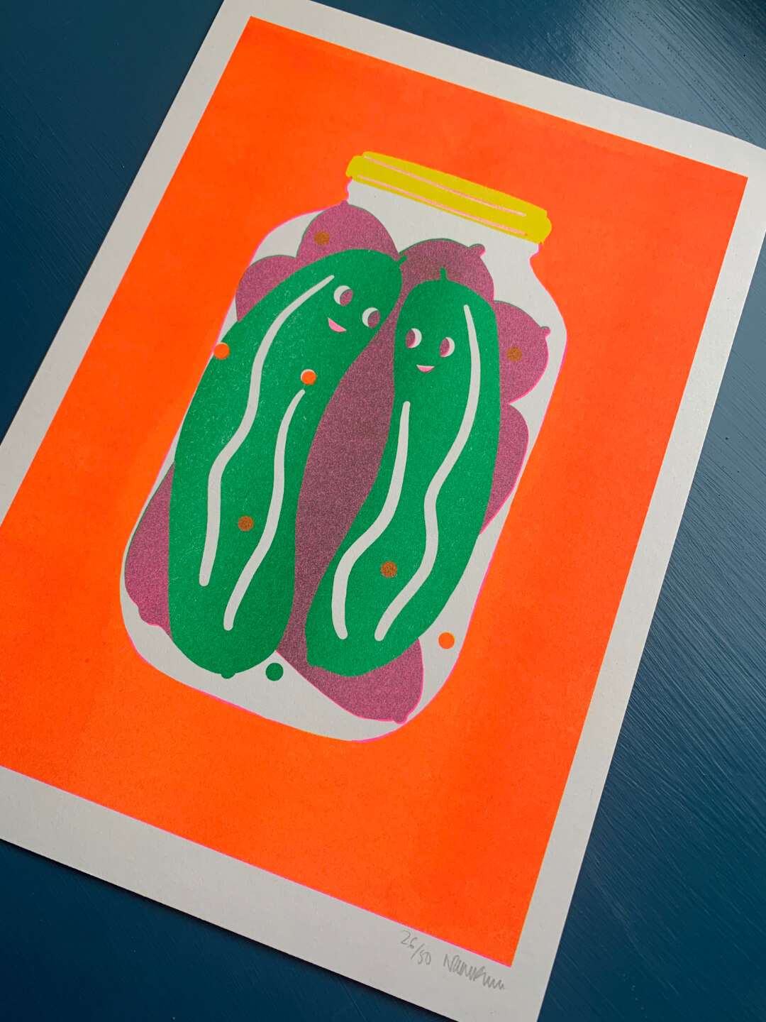 Two Pickles A4 Riso Print