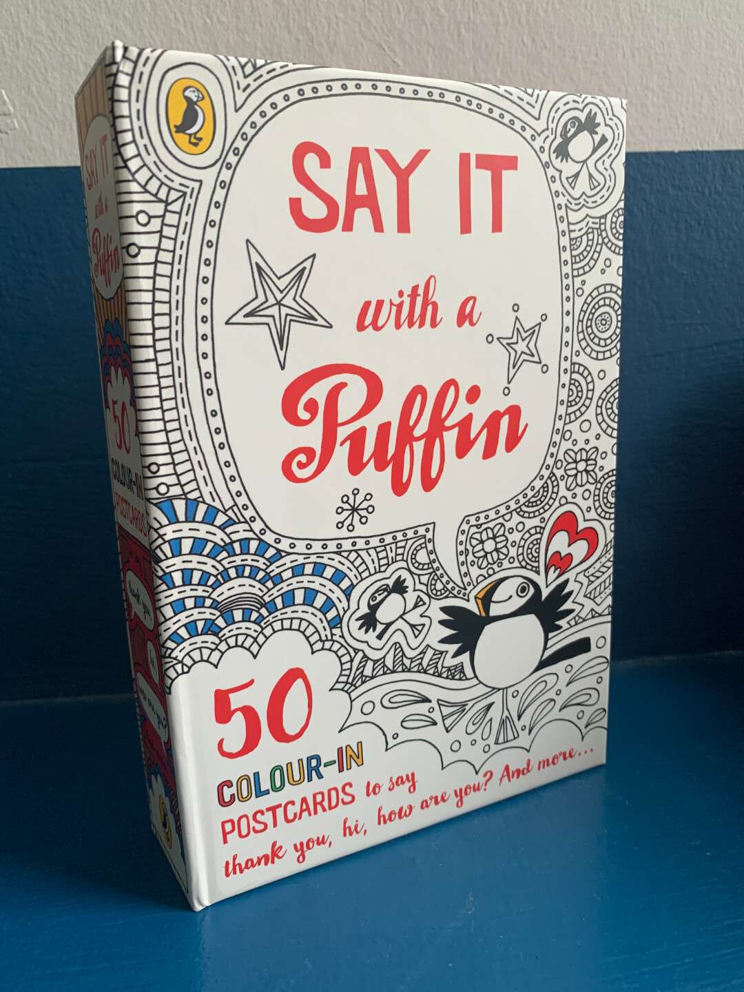 Say It With A Puffin: 50 Colour-in Postcards