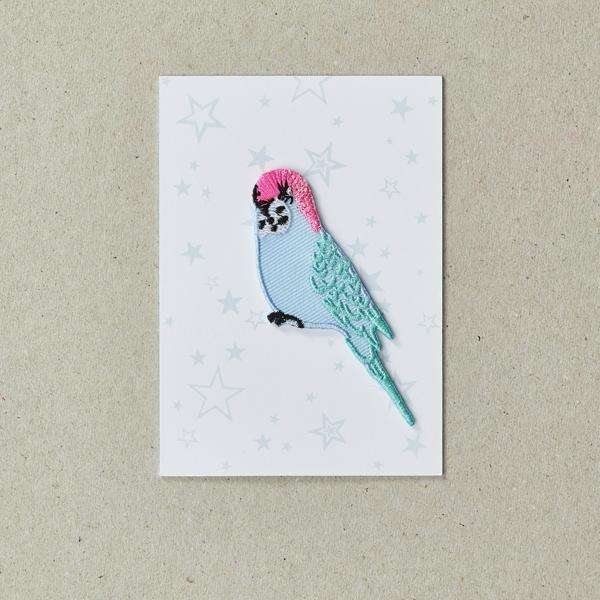 Iron on Patch - Blue Budgie