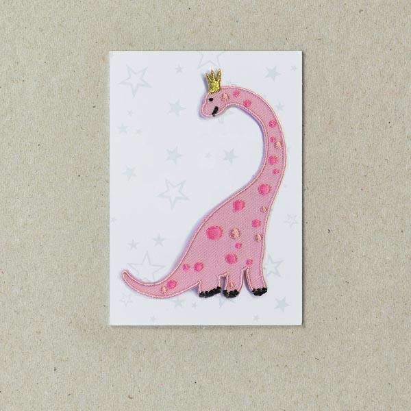 Iron on Patch - Pink Dinosaur