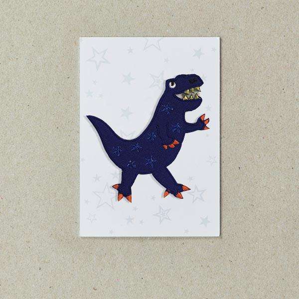 Iron on Patch - Blue Dinosaur