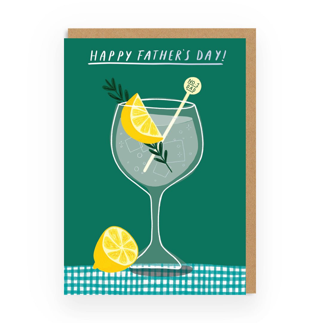 Gin Father's Day Greetings Card