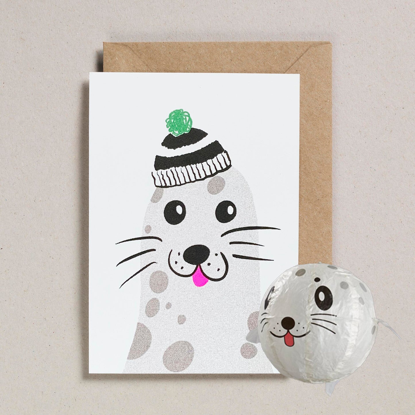 Seal Japanese Paper Balloon Cards