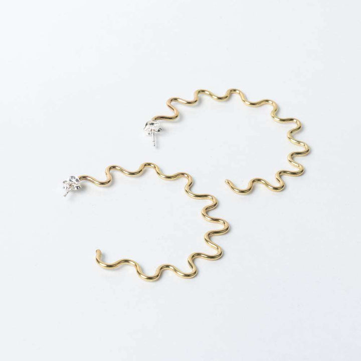 Lima Lima Wavy Brass Hoops