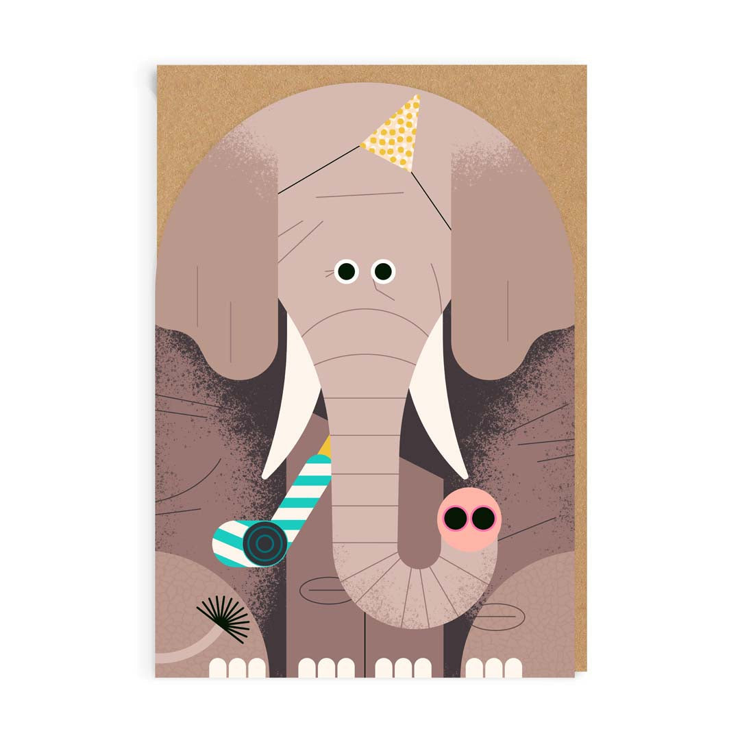 Birthday Elephant Greetings Card