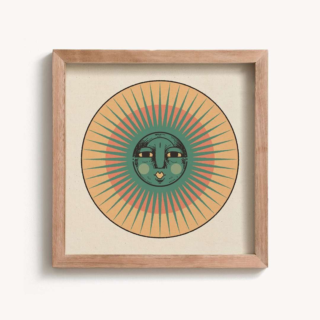 Sun Faces Print