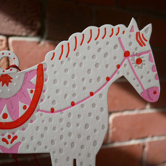 Letterpress Cut Out Decoration - Horse