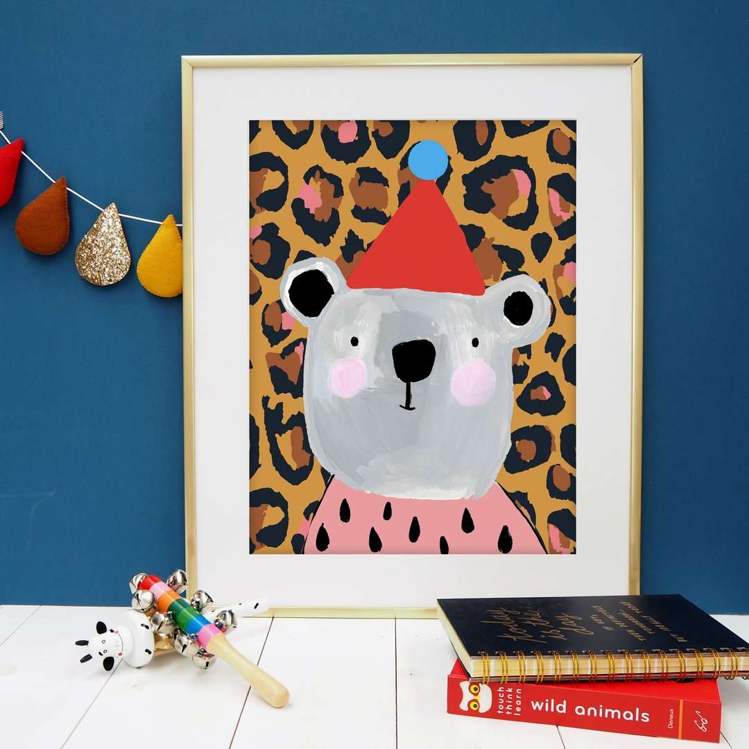 Bear in a Hat A4 Print