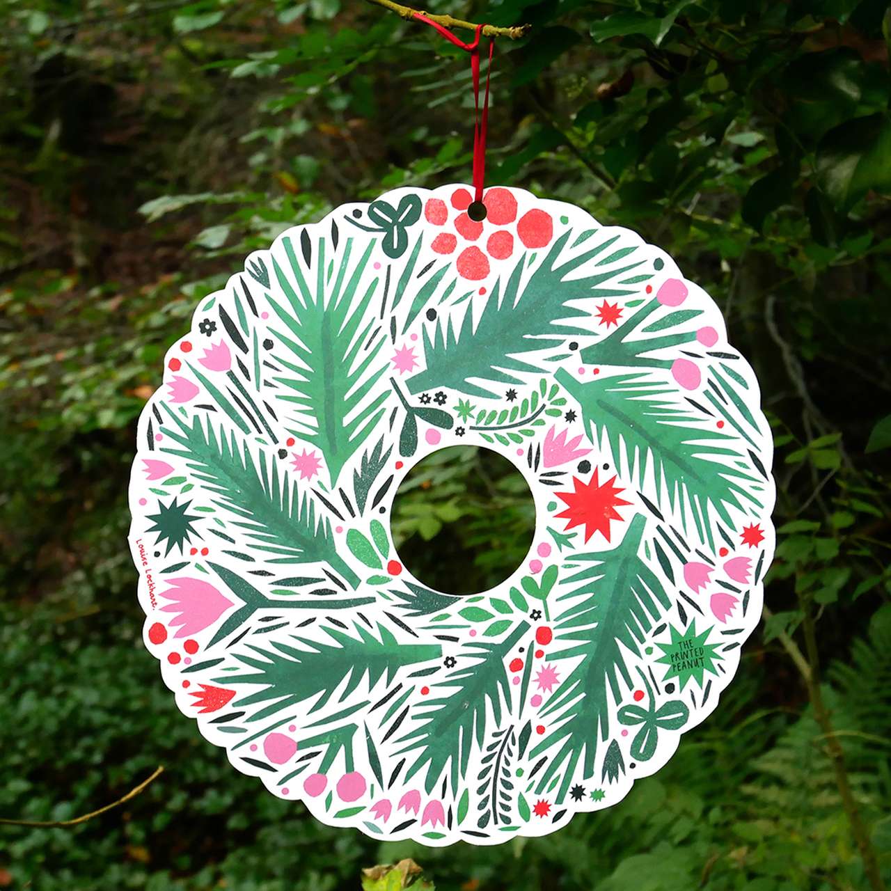 Paper Cut Out Winter Wreath