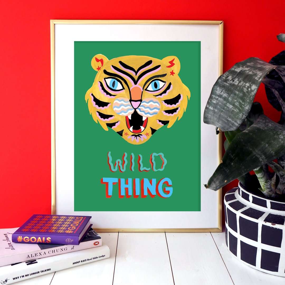 Wild Thing A4 Print - Green