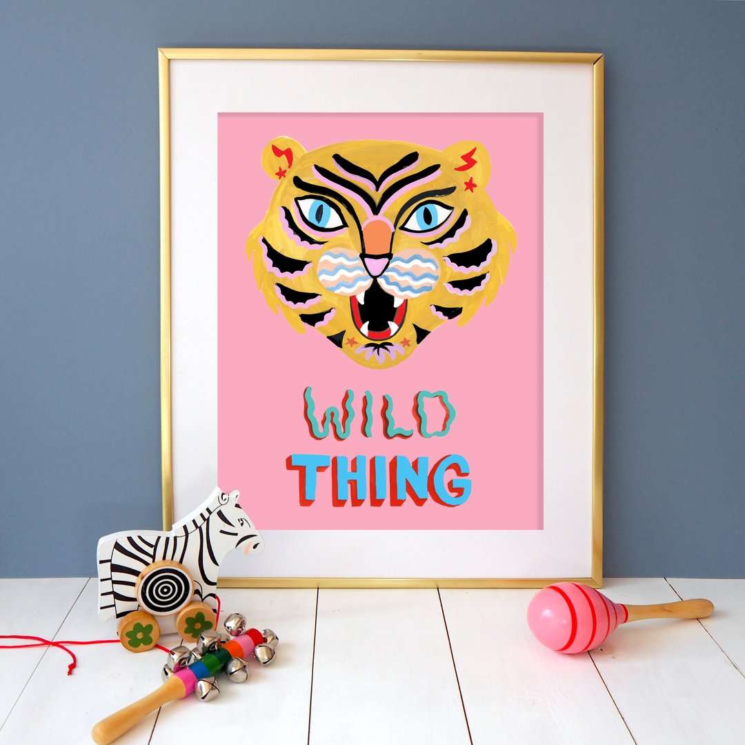 Wild Thing A4 Print - Pink