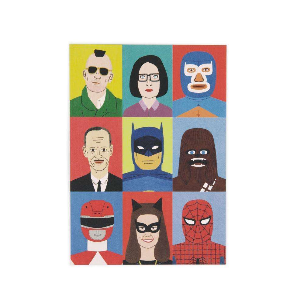 Heroes and Villains Postcard