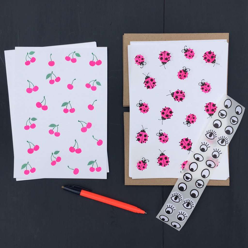 Cherries & Ladybirds Letter Writing Set