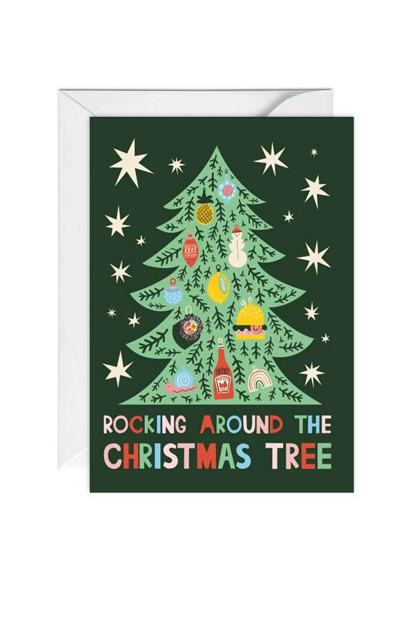 Rockin' Around The Christmas Tree Greetings Card