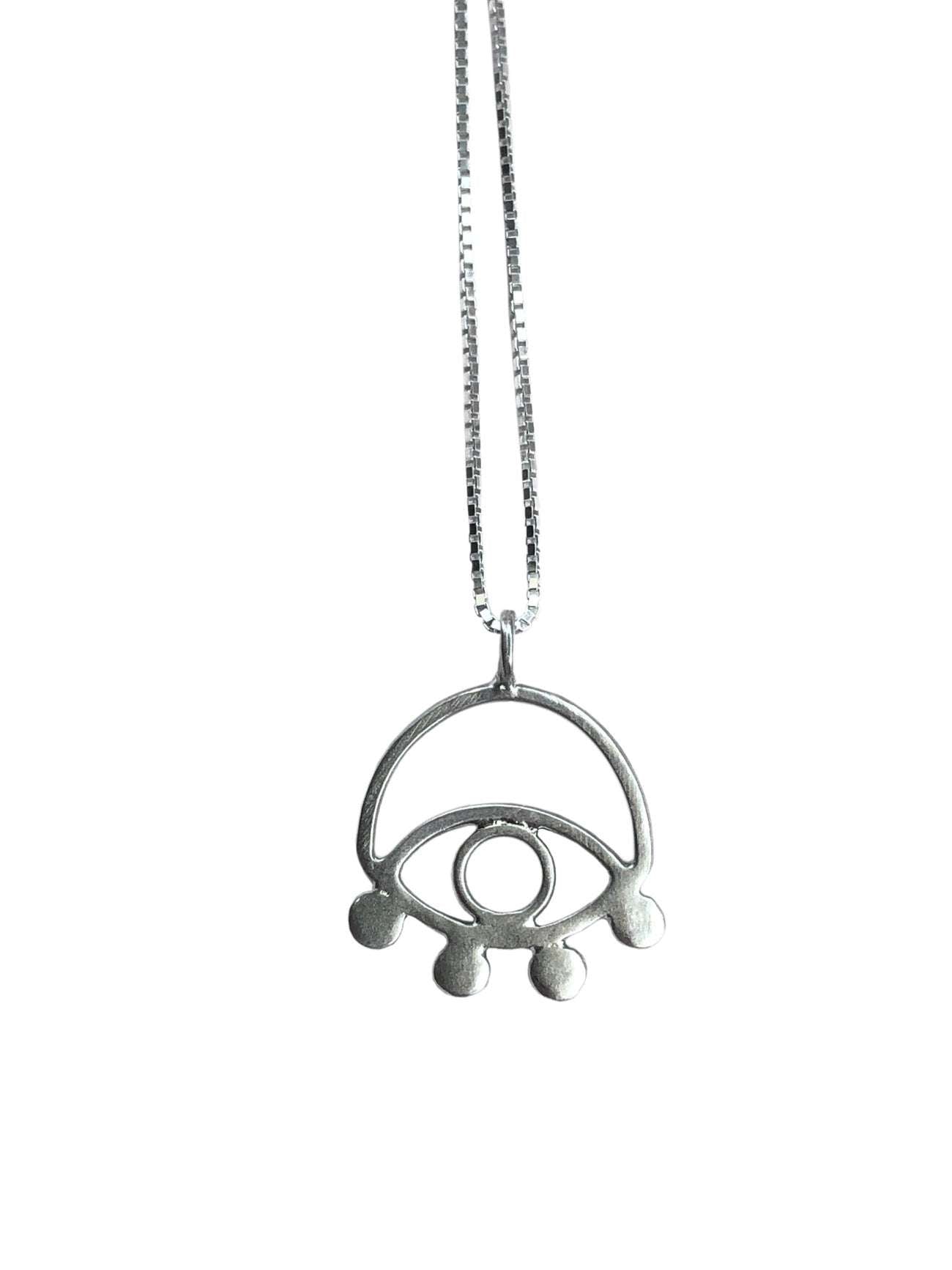 Eco Silver Eye Necklace