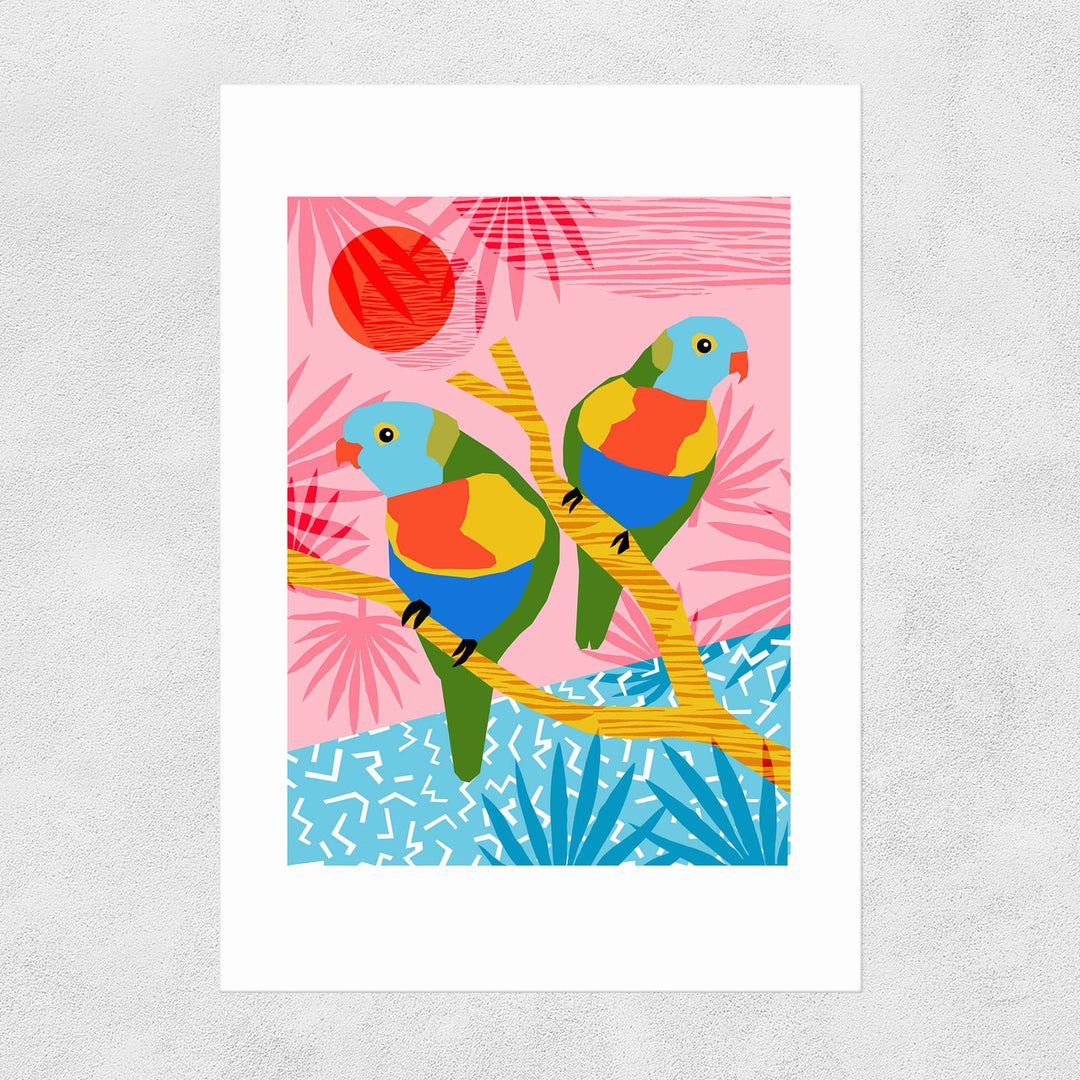 Parrot Besties A3 Print