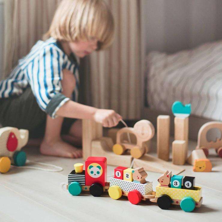 Animal Friends Wooden Pull Along Train Toy