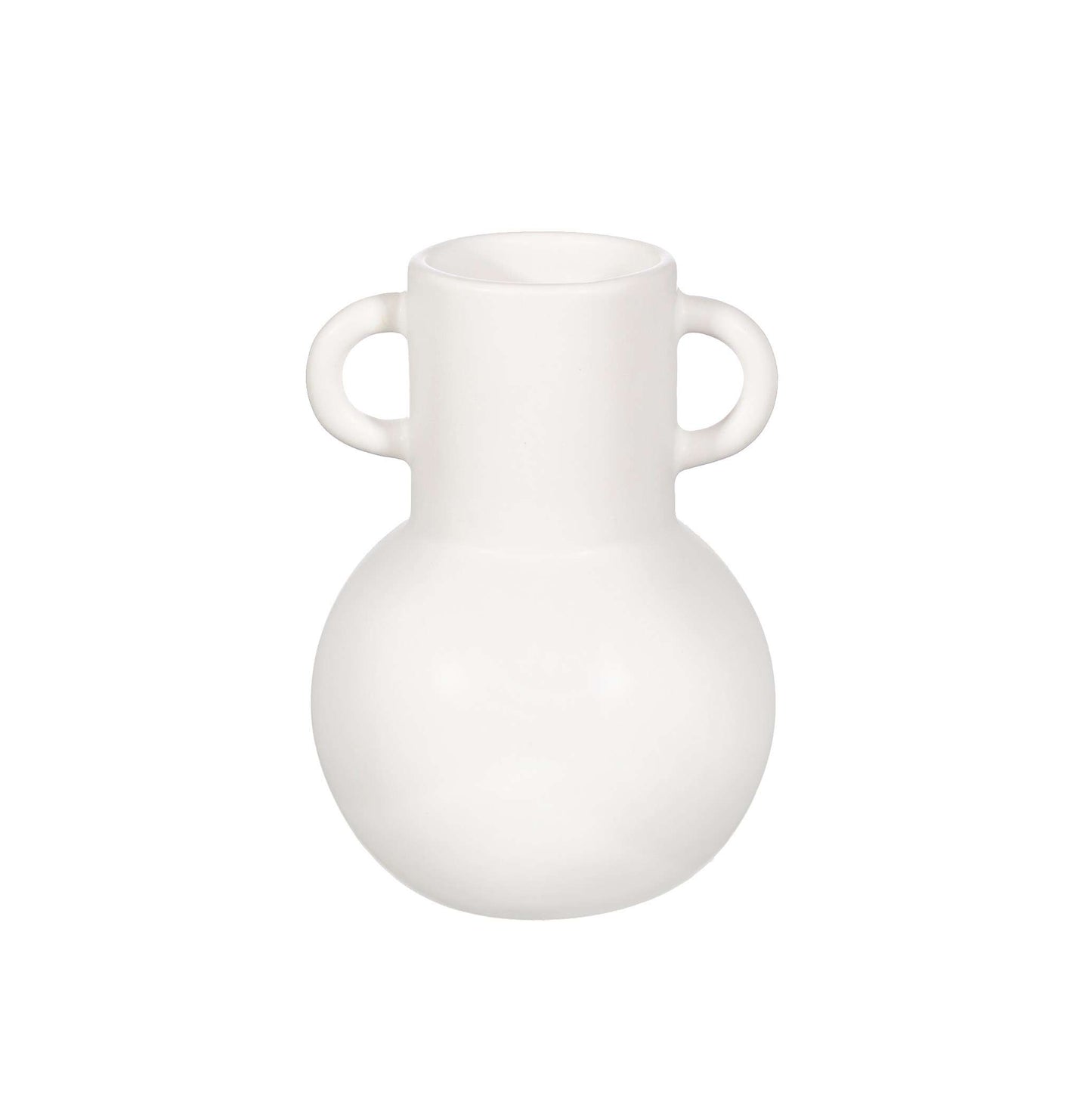 Small Amphora Vase - White