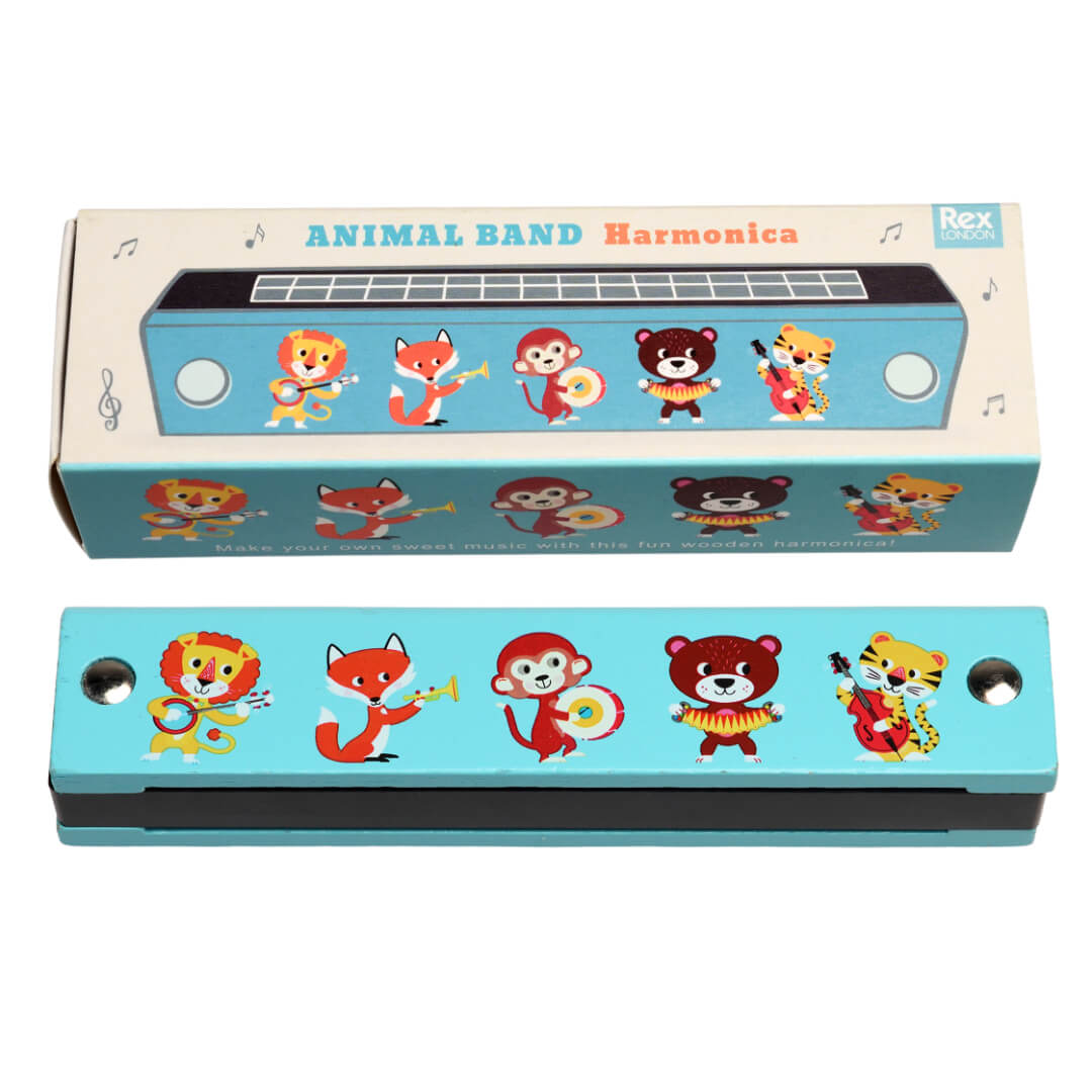 Animal Band Wooden Harmonica