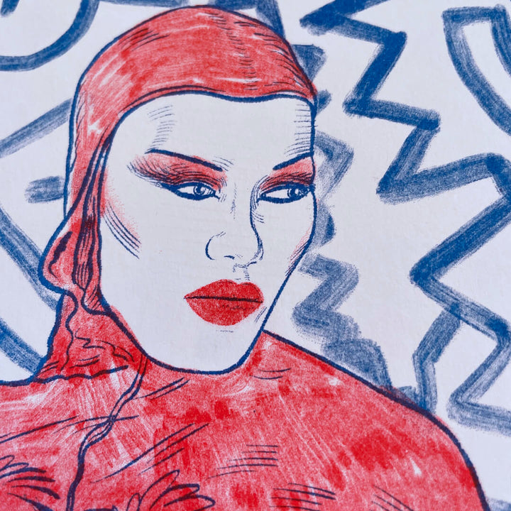 Grace Jones A3 Riso Print