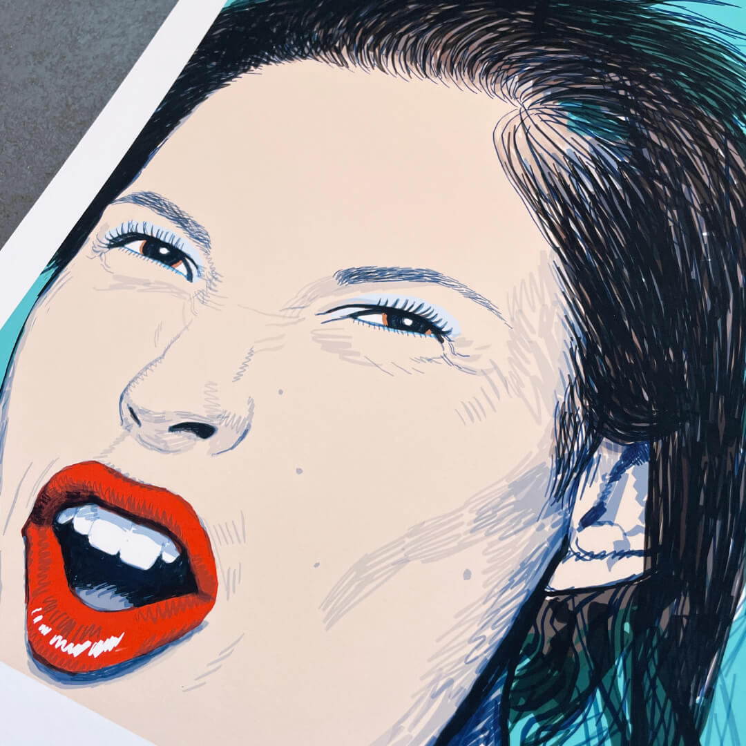 Kate Moss Art Print