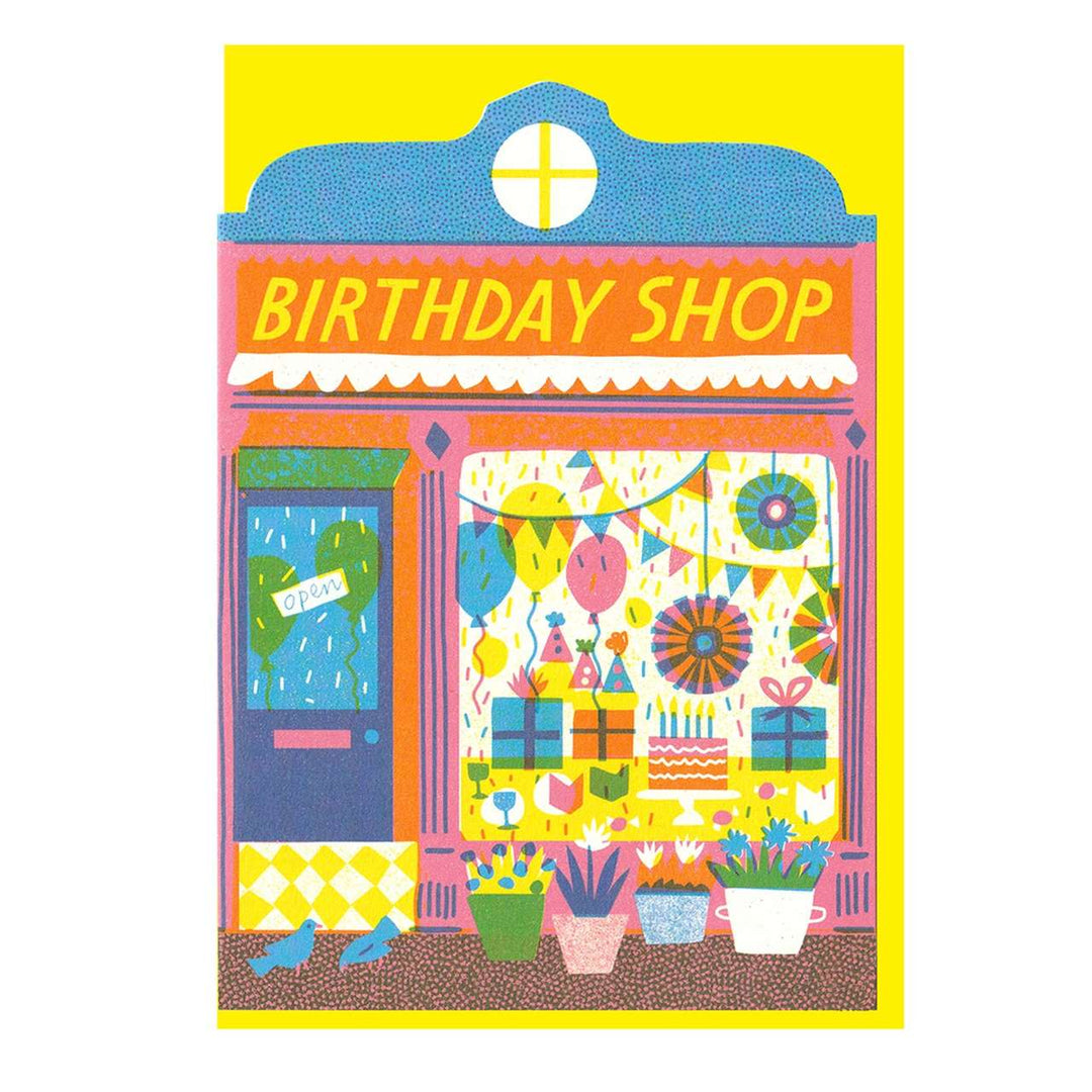 Birthday Shop Die Cut Greetings Card