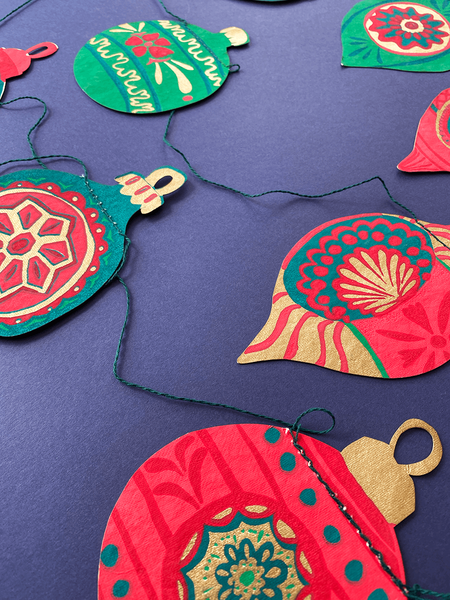 Christmas Bauble Paper Garland
