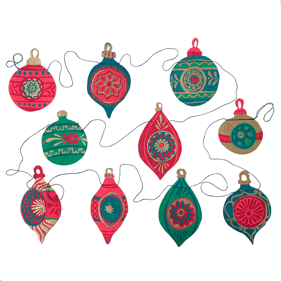 Christmas Bauble Paper Garland