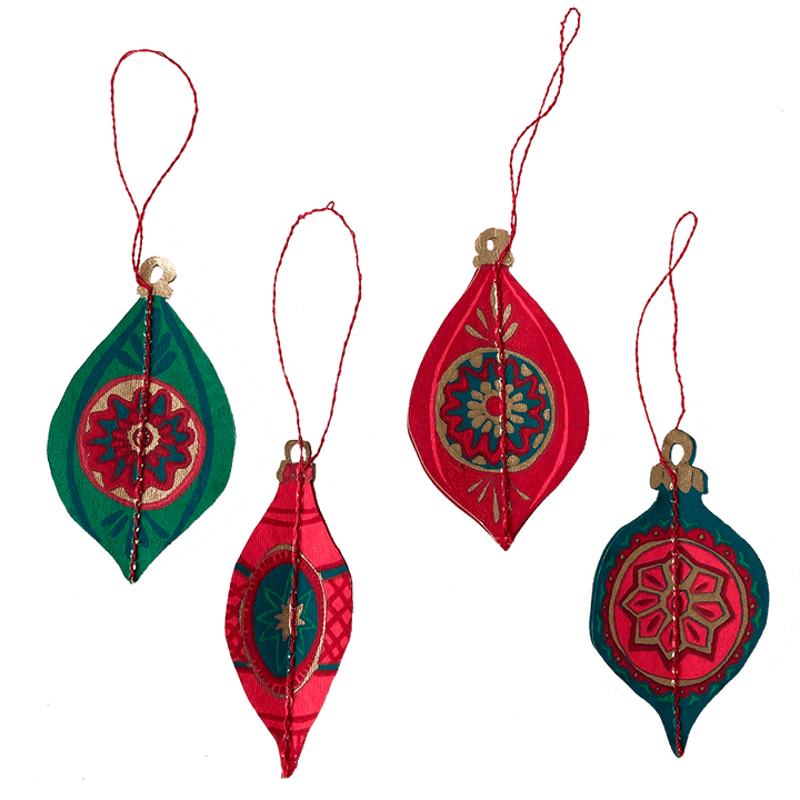 Christmas Bauble Paper Decorations