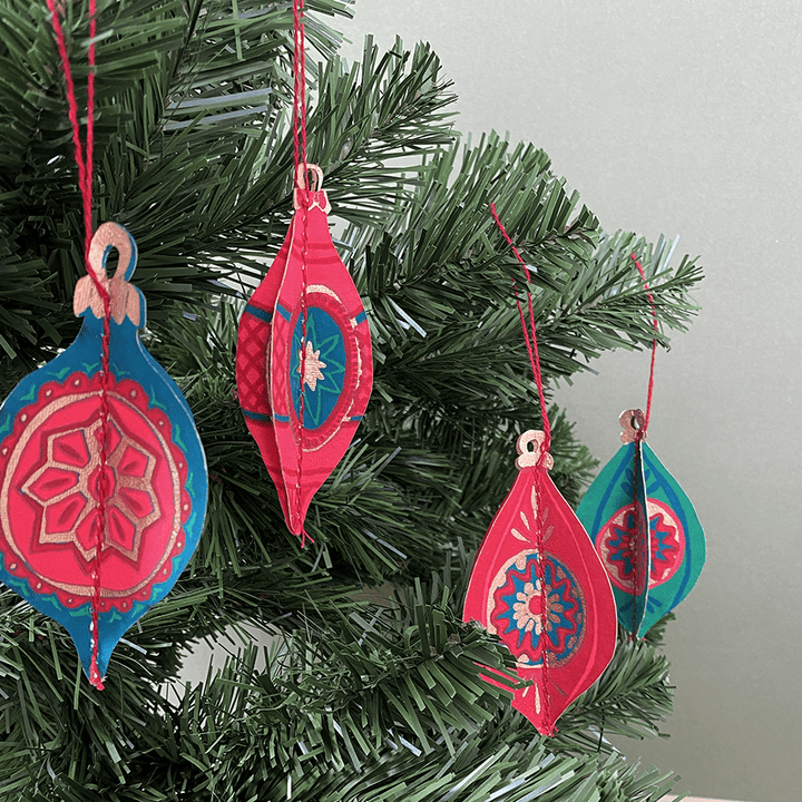 Christmas Bauble Paper Decorations
