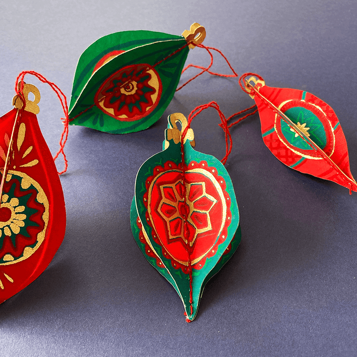 Christmas Bauble Paper Decorations