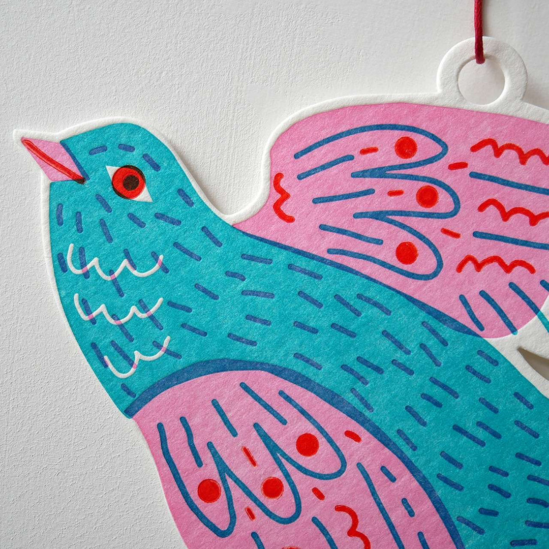 Swallow Letterpress Cut Out Decoration