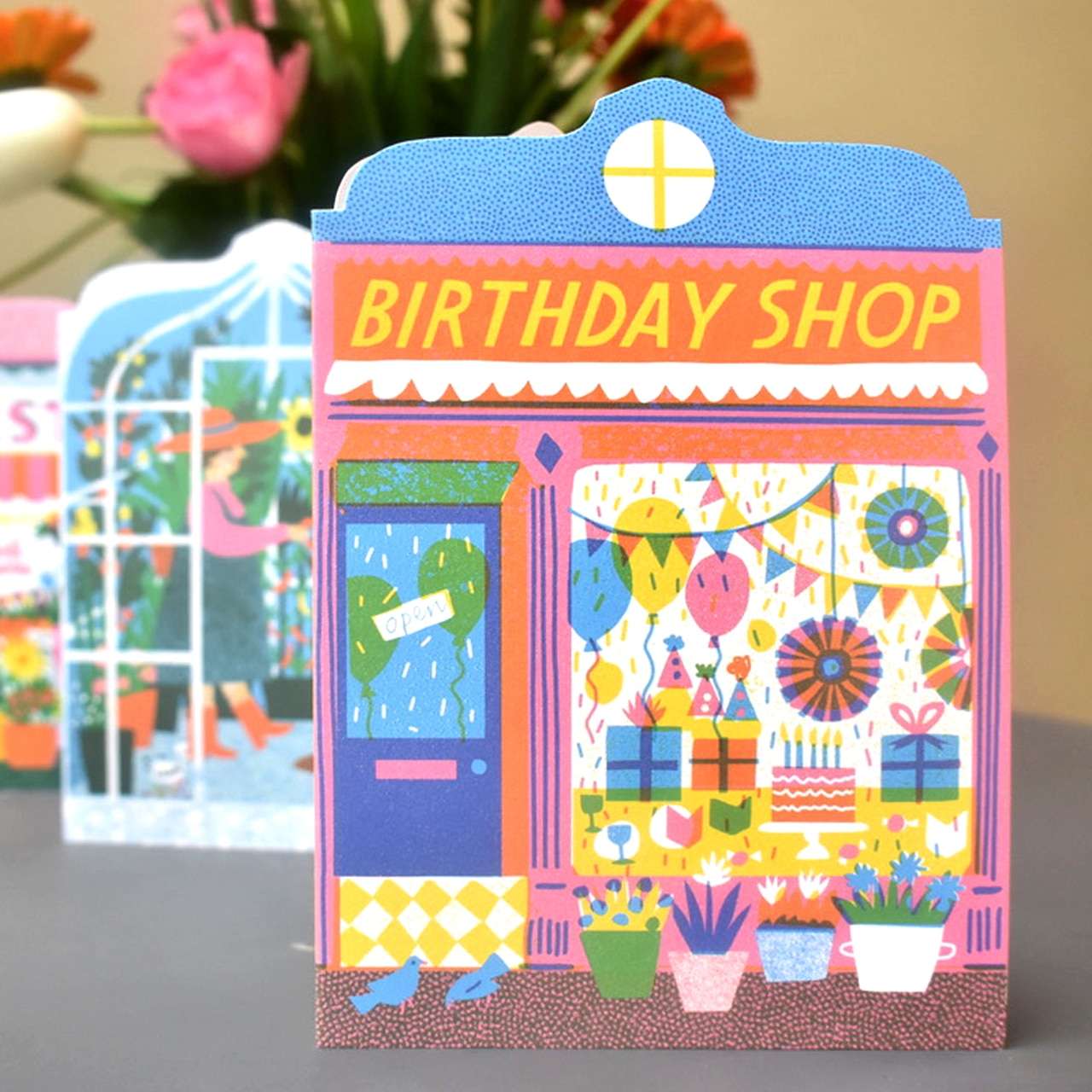 Birthday Shop Die Cut Greetings Card