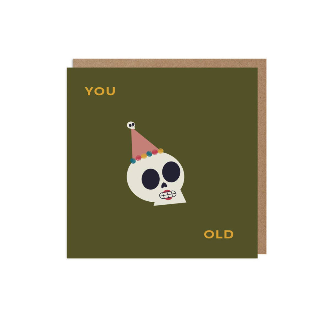 Old Skull Birthday Card