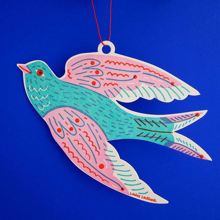 Swallow Letterpress Cut Out Decoration