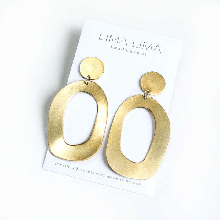 Brass Flora Earrings