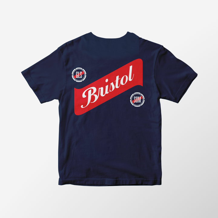 Bristol X Red Stripe T-shirt - Navy