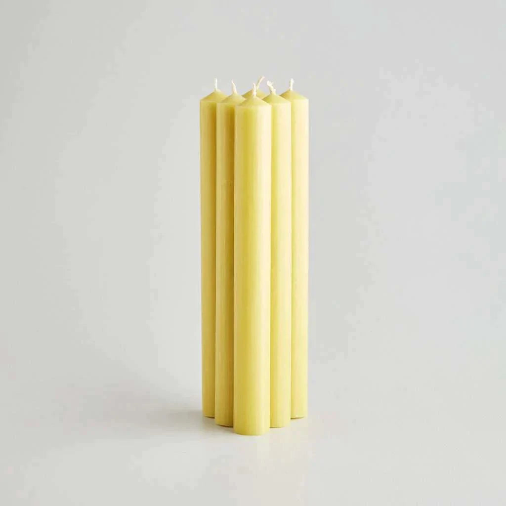 Ochre Yellow Dinner Candles