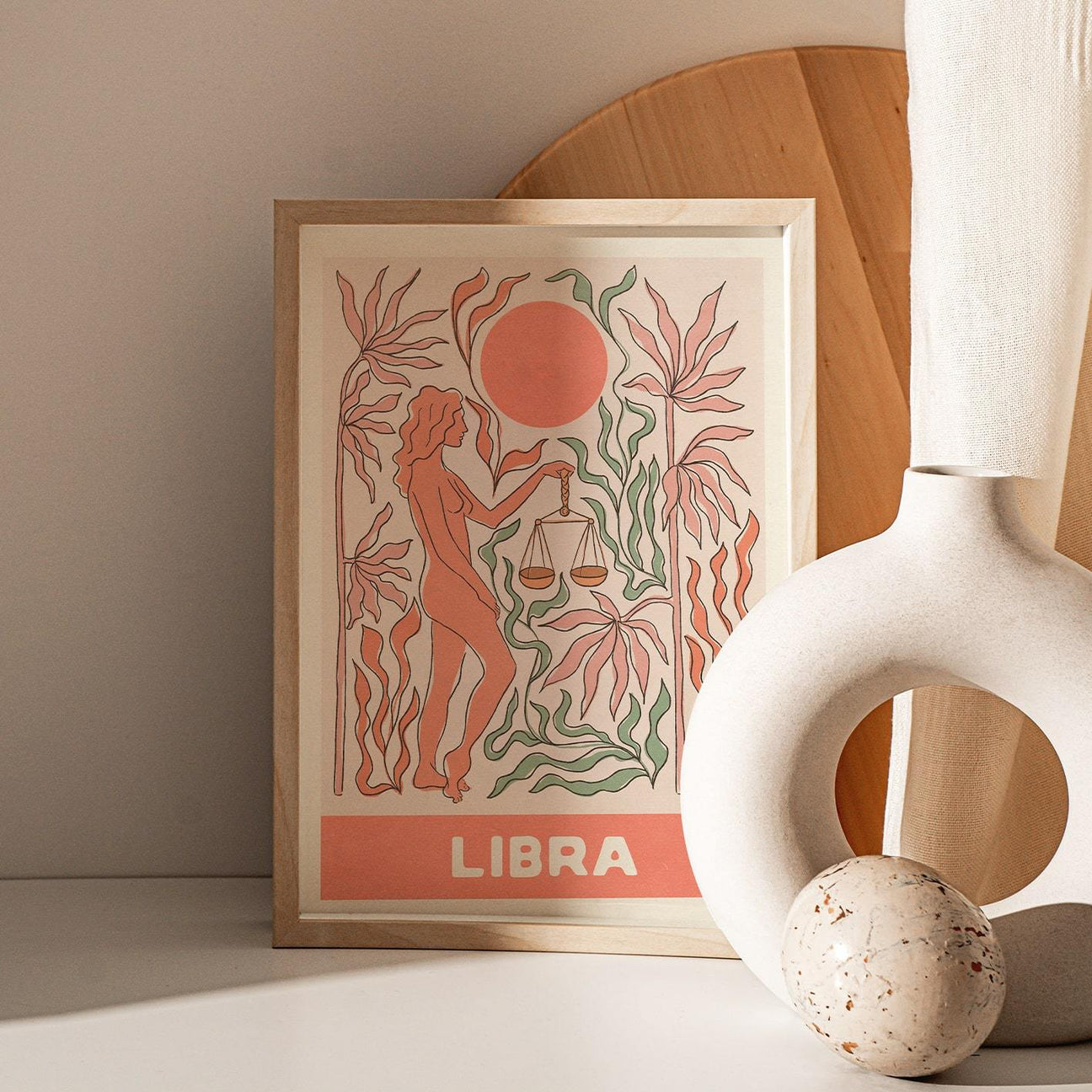 Libra Zodiac A4 Art Print
