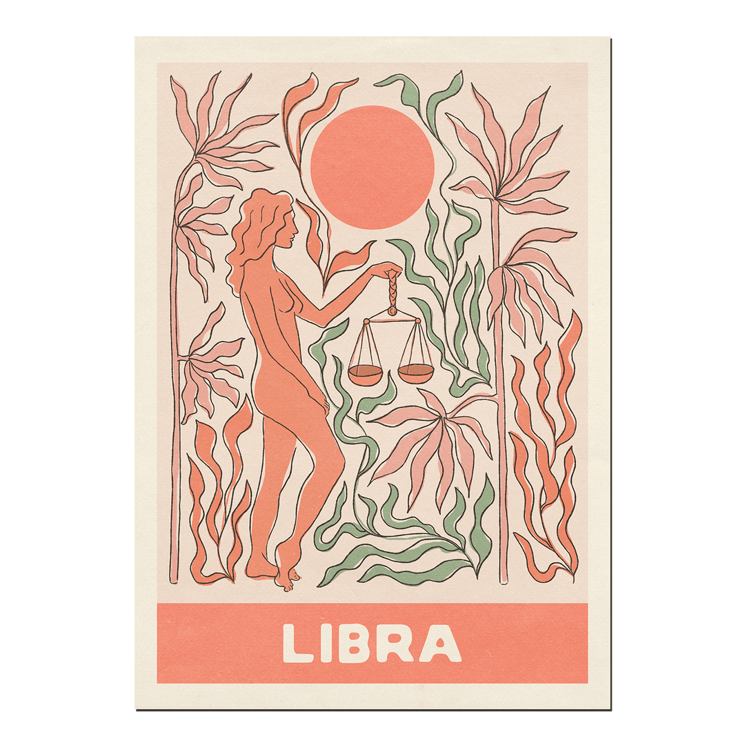 Libra Zodiac A4 Art Print