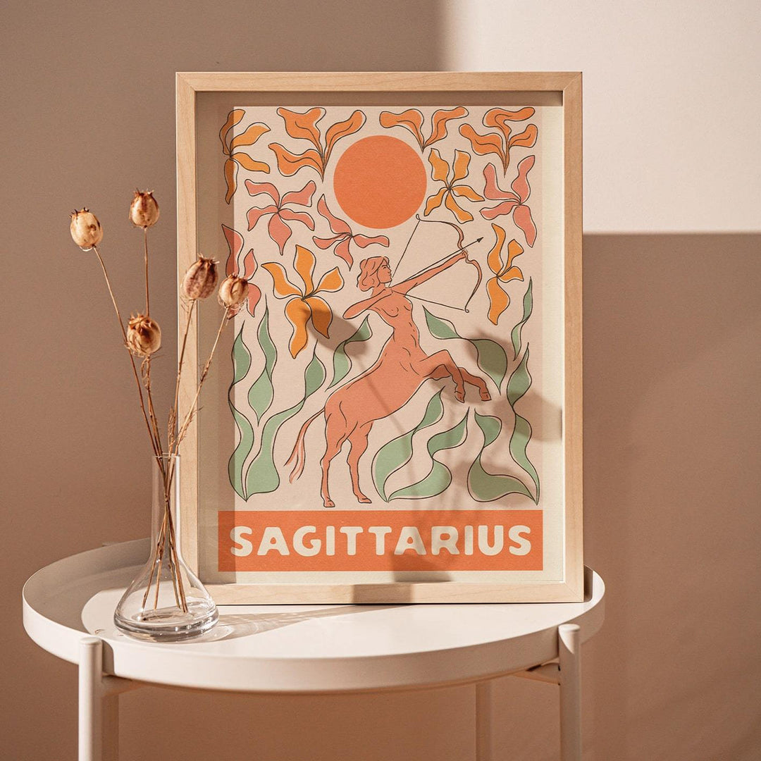 Sagittarius Zodiac A4 Art Print