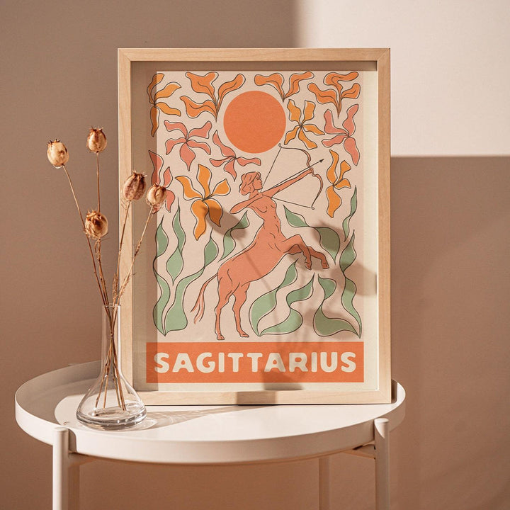 Sagittarius Zodiac A4 Art Print