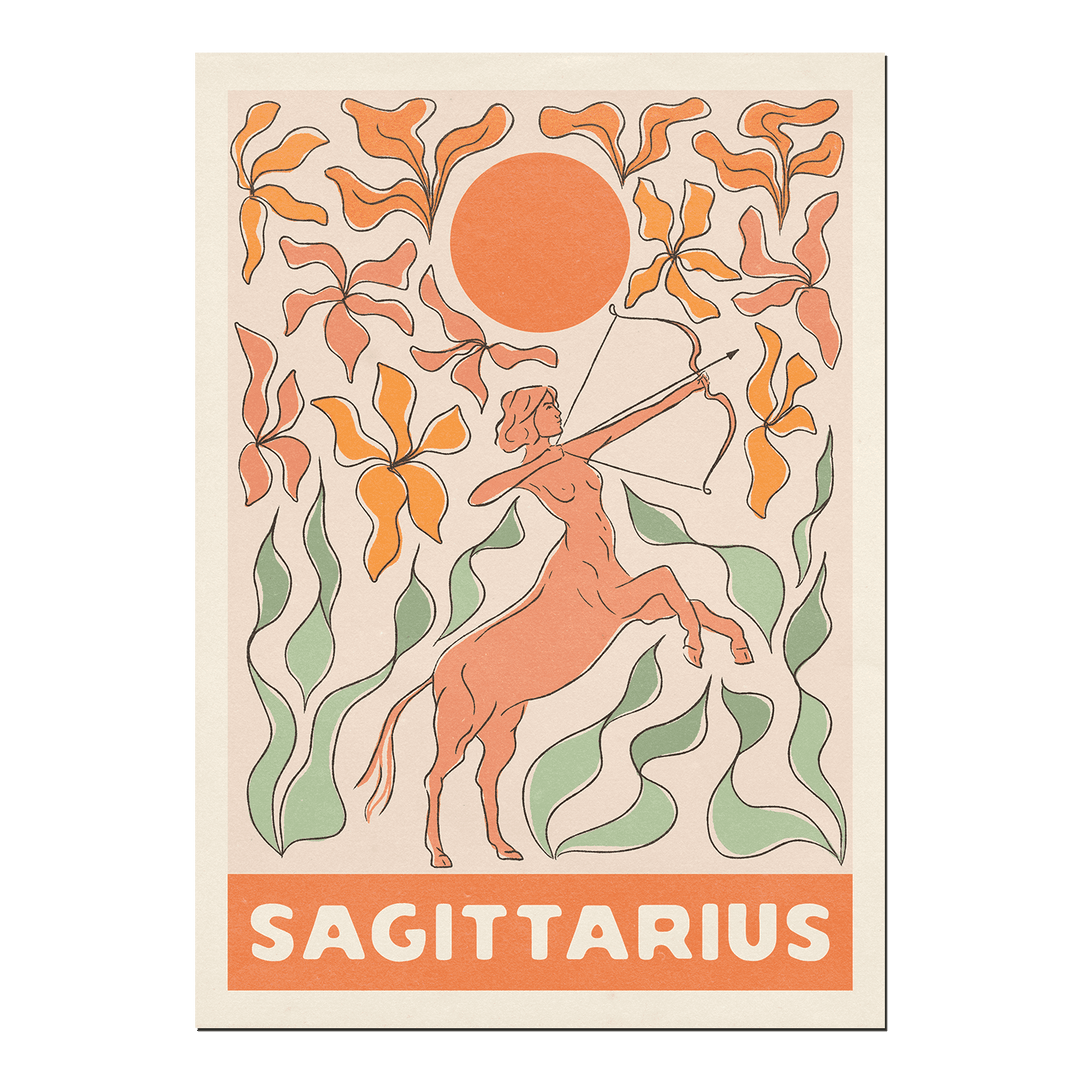 Sagittarius Zodiac A4 Art Print