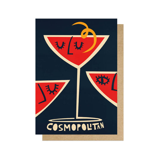 Cosmopolitan Cocktail Greetings Card