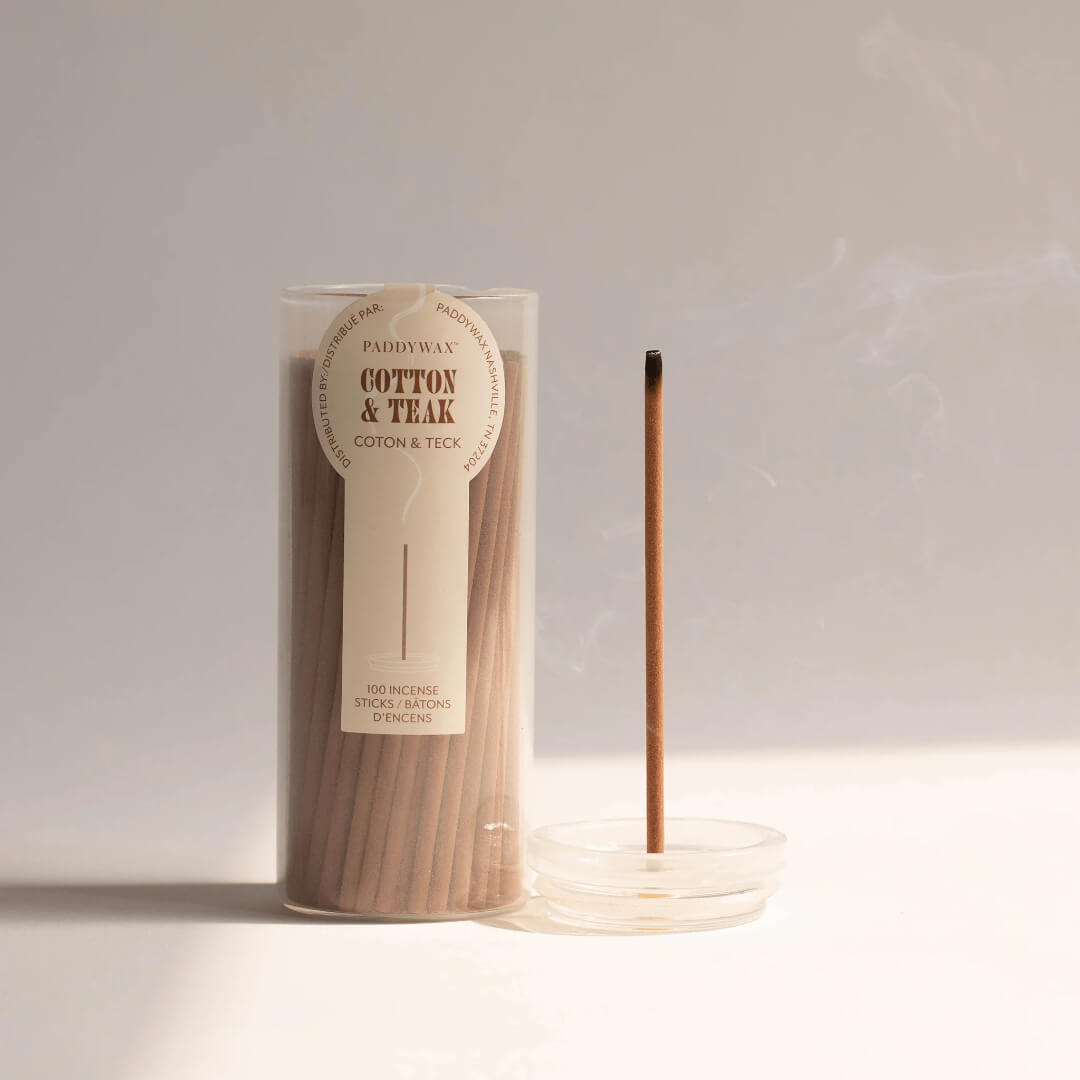 Cotton & Teak Incense Sticks with Holder