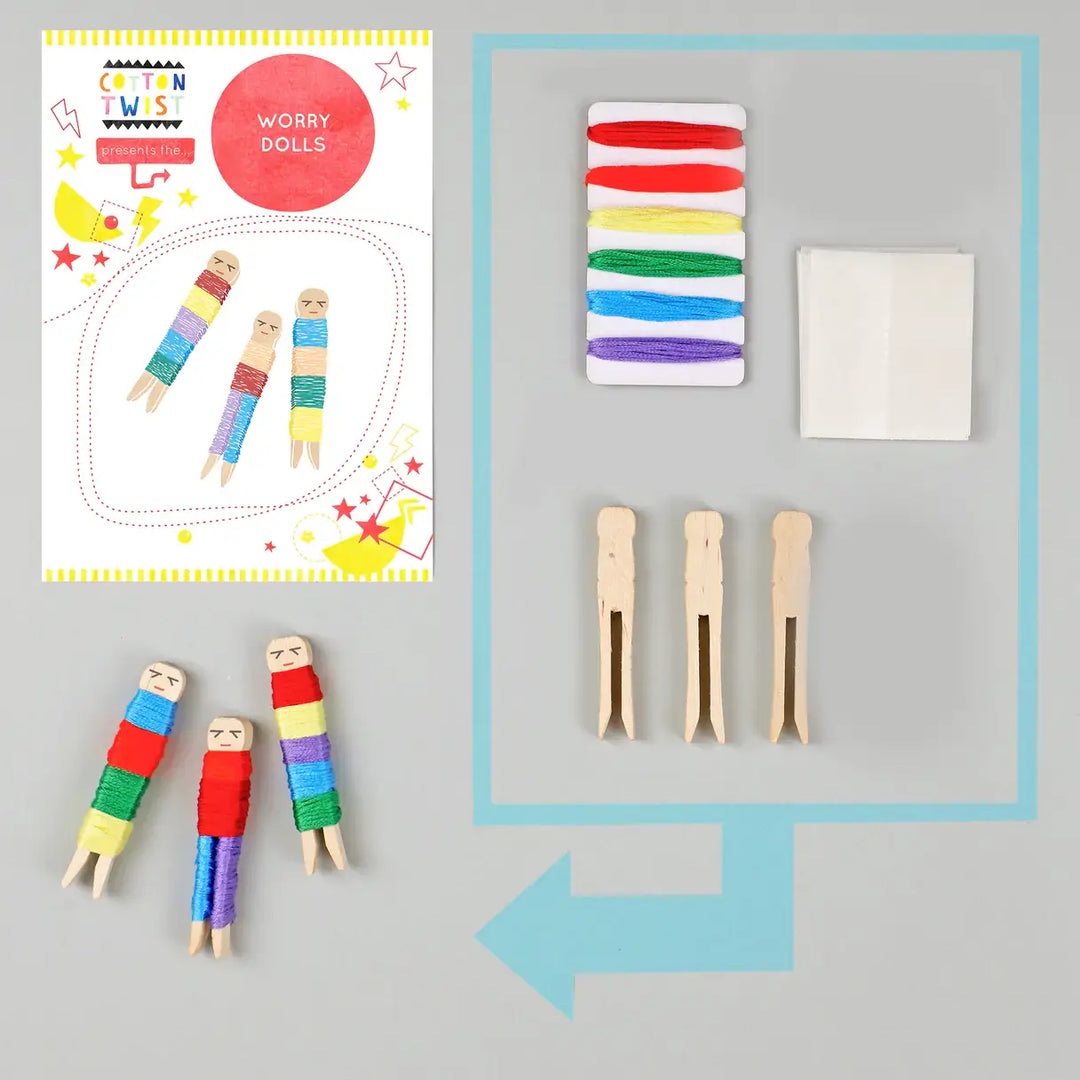 Cotton Twist Worry Dolls Activity Kit